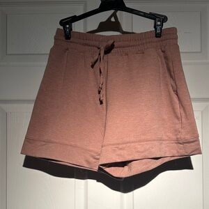 Comfy Women's Athletic Shorts in Brown